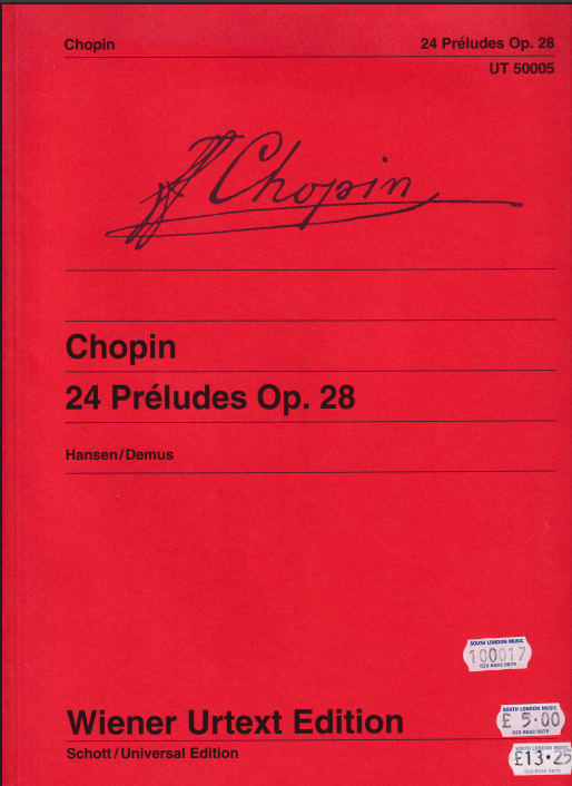 SH Chopin 25 Préludes Op. 28 Wiener Urtext 100017