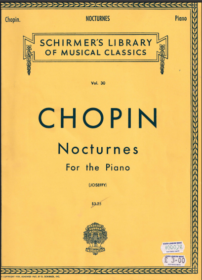 SH Chopin Nocturnes Schirmer Vol. 30