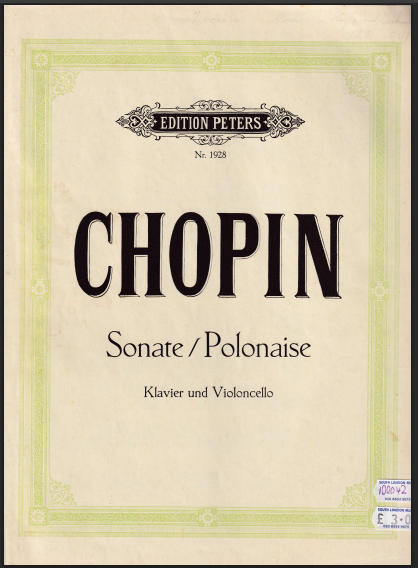 SH Chopin Sonate  peters 1928 Piano and Cello 1000