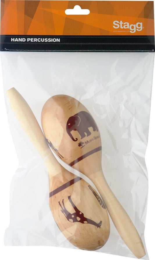 Stagg Wood Maracas Oval 23cm Africa
