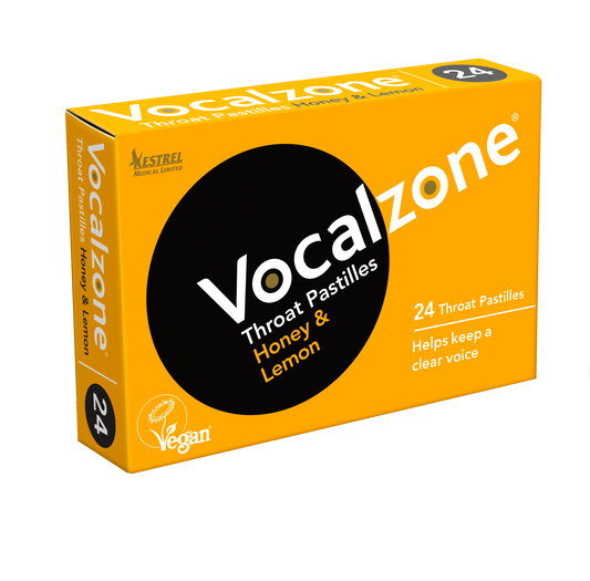Vocalzone Throat Pastilles Honey&Lemon