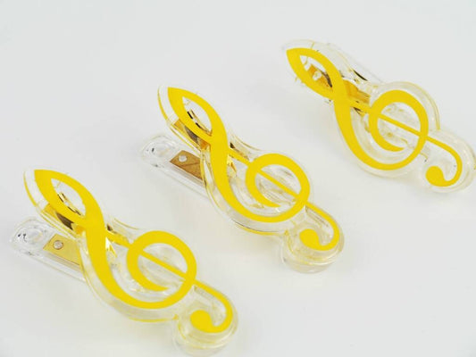 Clip Treble Clef Yellow 7cm