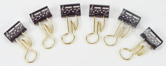 Binder Clip Quaver Gold 6 Pieces
