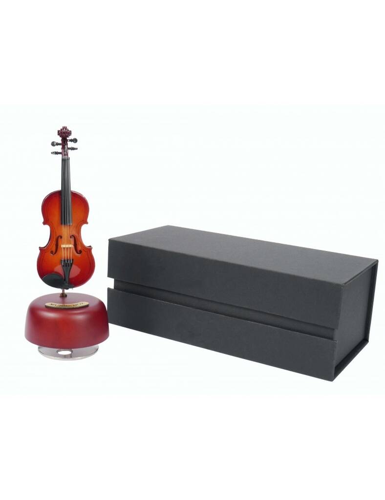 Violin Music Box Blue Danube with Case