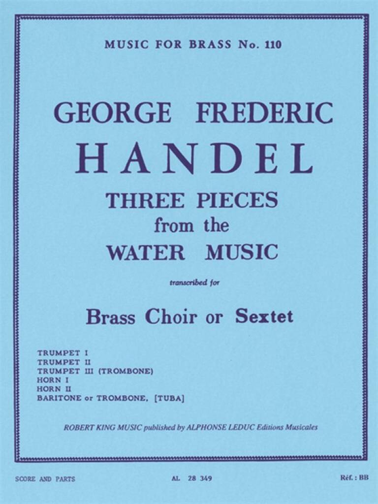 Handel Three Pieces fro Water Music Brass Sextet T