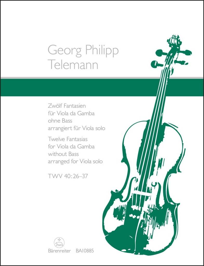 Telemann 12 Fantasias for Viola