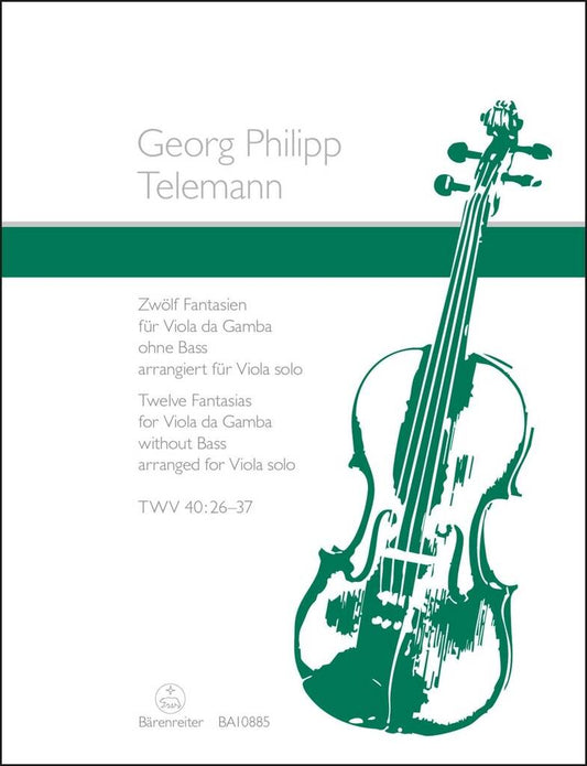 Telemann 12 Fantasias for Viola