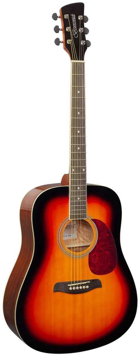 Brunswick Dreadnought Acoustic Guitar Sunburst BD200SB