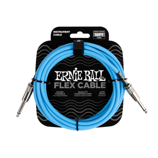 Ernie Ball 10ft Flex Instrument Cable Blue
