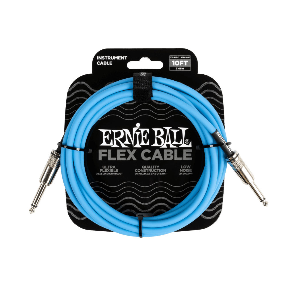 Ernie Ball 10ft Flex Instrument Cable Blue