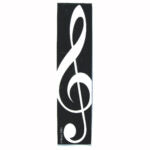 Bookmark Treble Clef Black and White MG