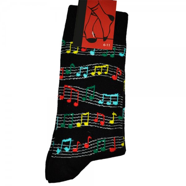 Socks Colourful Musical Notes 6-11 Tie