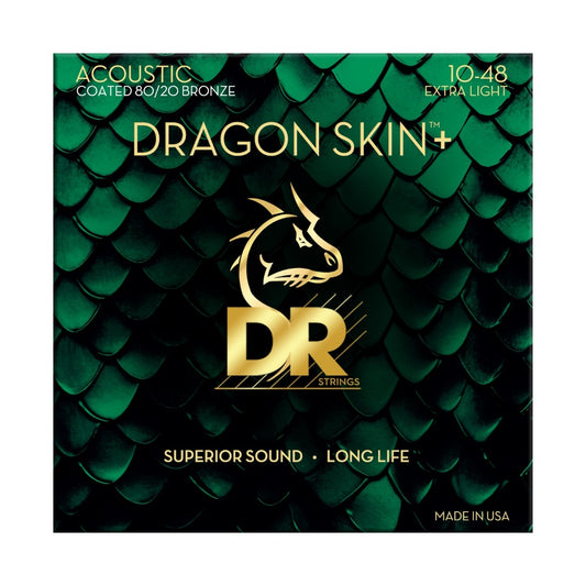 DR Acoustic Guitar String Set Drangon Skin+ Light 12-54