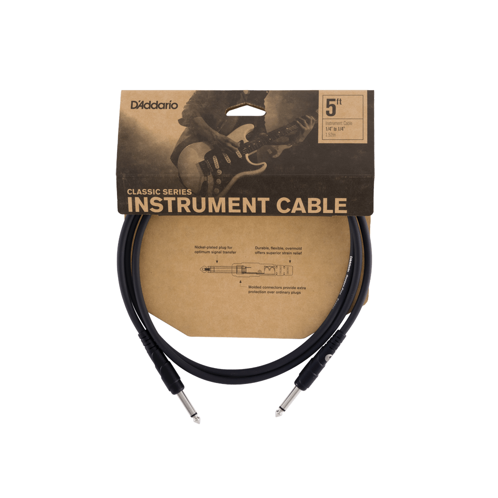 DAddario 1/4" Instrument Cable Straight to Straight 10ft