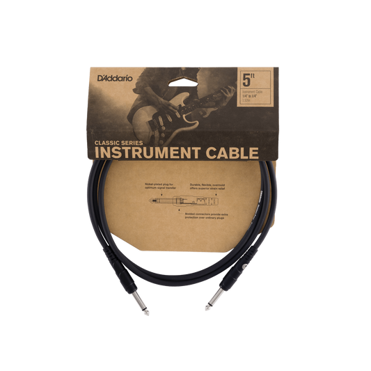 DAddario 1/4" Instrument Cable Straight to Straight 10ft