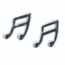 Earrings Double Quaver Sterling Silver J18