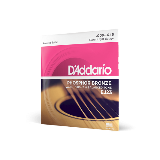 D'Addario EJ23 Acoustic Guitar Super Light 9 Phosphor Bronze 9-45