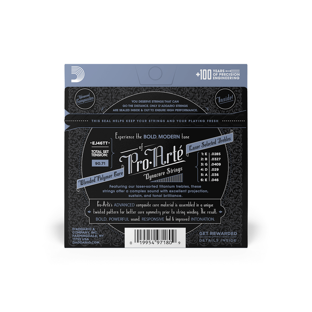 D'Addario Pro-Arté Dynacore Classical Guitar String Set - Hard Tension - EJ46TT