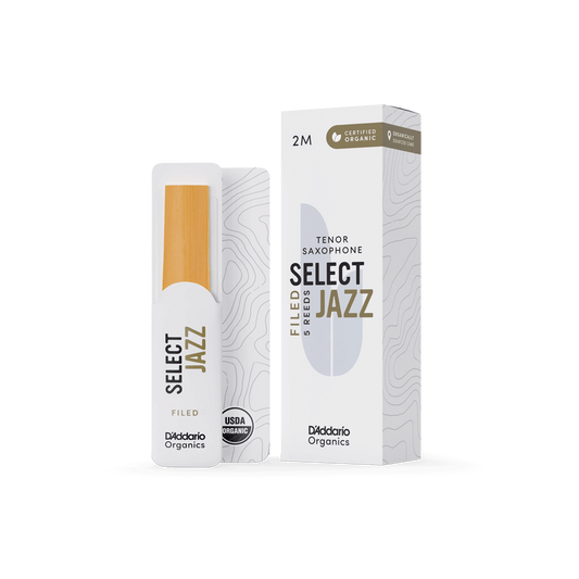 Rico Select Jazz Tenor Sax Single Reed Strength 2.0 Medium Filed