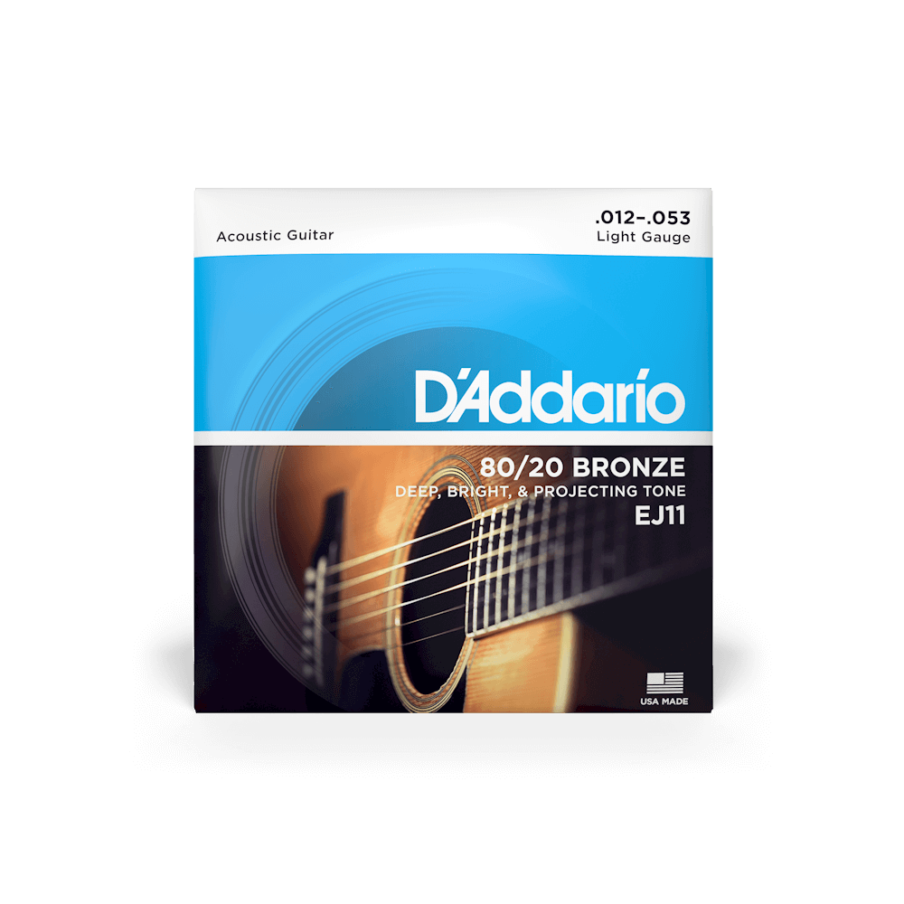 D'Addario EJ11 Acoustic Guitar 80/20 Bronze Set 12-