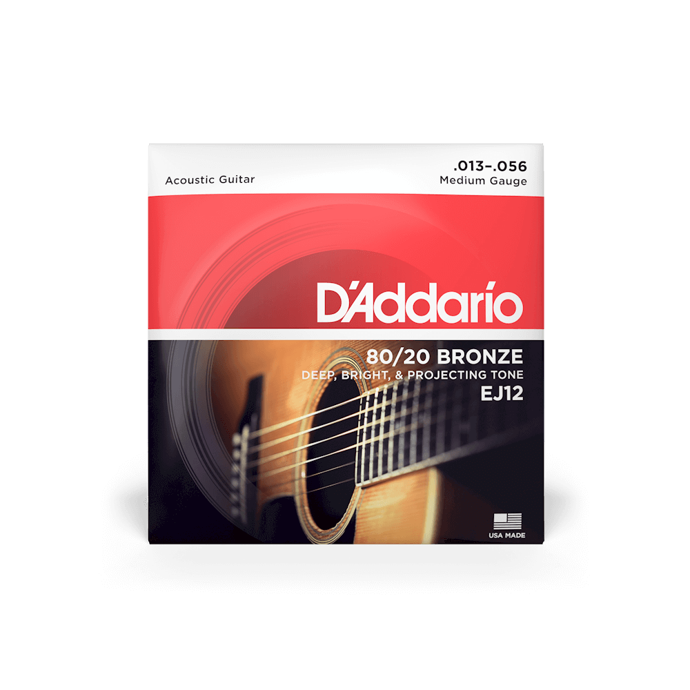 D'Addario EJ12 Acoustic Guitar 80/20 Bronze Set 13-