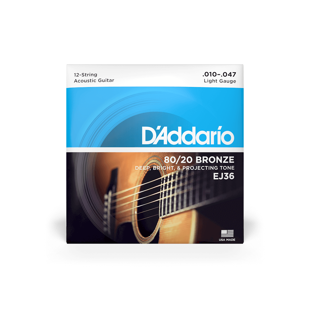 D'Addario EJ36 12String Med 80/20