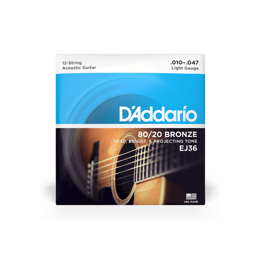 D'Addario EJ36 12String Med 80/20