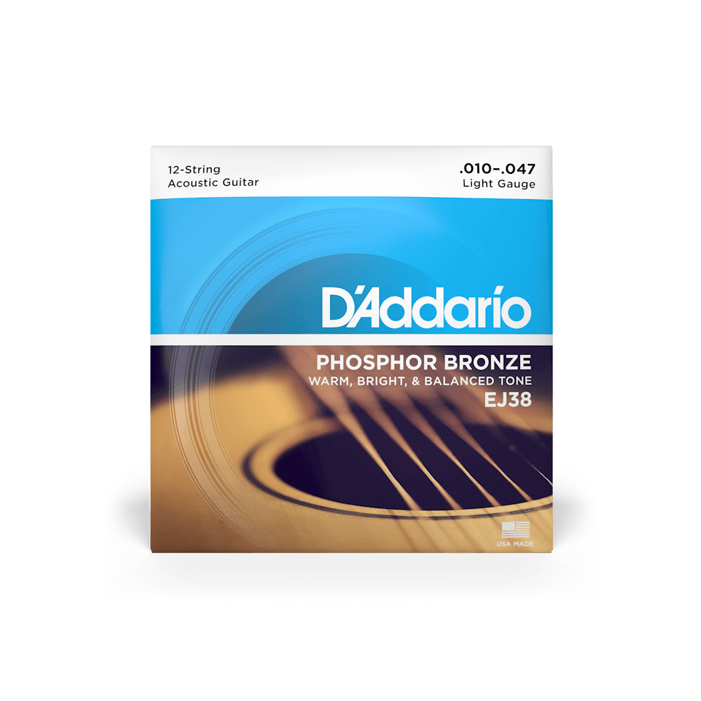 D'Addario EJ38 12 String Gtr Light 10-47 Pho