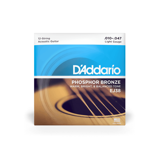 D'Addario EJ38 12 String Gtr Light 10-47 Pho