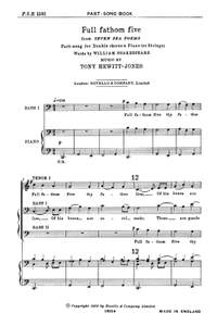 Hewitt Jones Full Fathom 5 SATB NOV