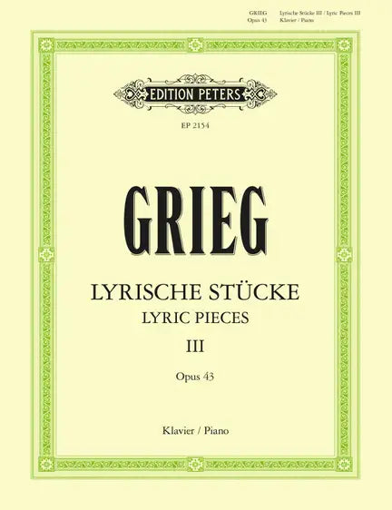 Grieg Lyric pieces Book 3 Op43 PET
