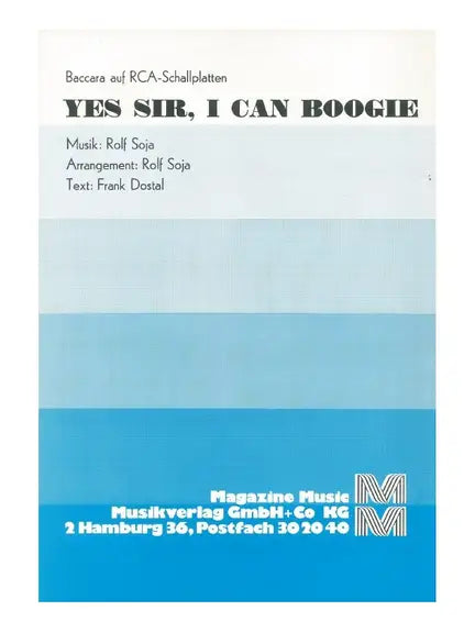 Yes Sir I Can Boogie Rolf Soja Arr van Rhen/Schlep