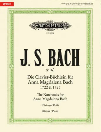 Bach Anna Magdalena Notebooks Piano PETERS EP11501