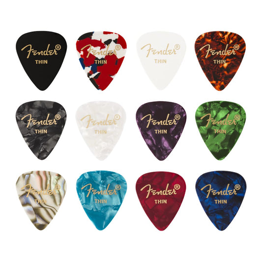 Plectrum Fender Colour Medley Thin 351 S