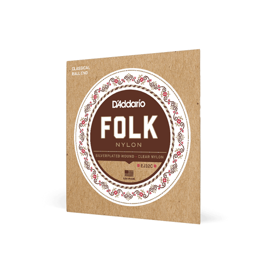 D'Addario EJ32C Folk Nylon Classical Ball En