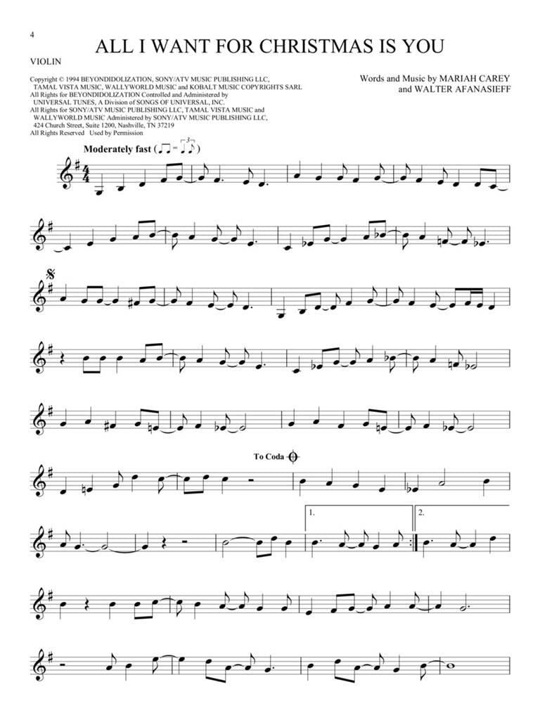 101 Christmas Songs Violin