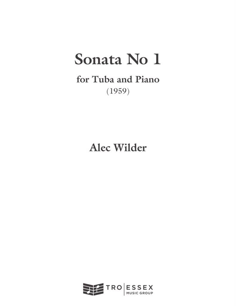 Wilder: Sonata No. 1 Tuba & Piano