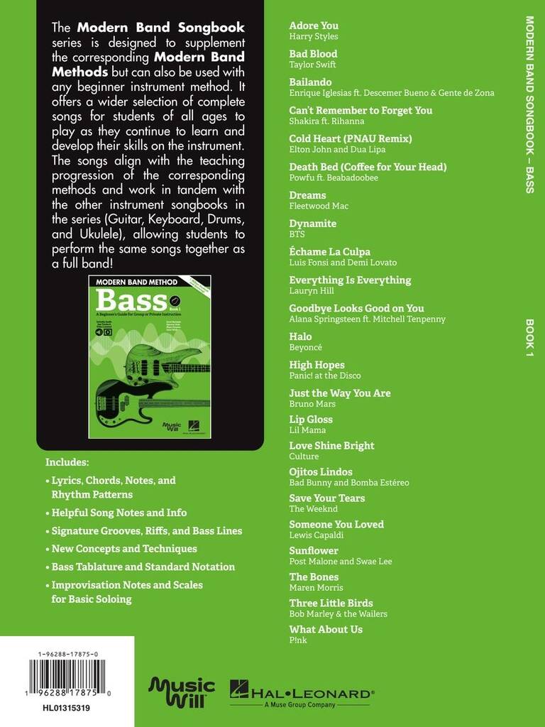 Modern Band Songbook Bass Book 1