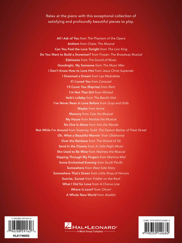 Peaceful Piano Solos Musicals