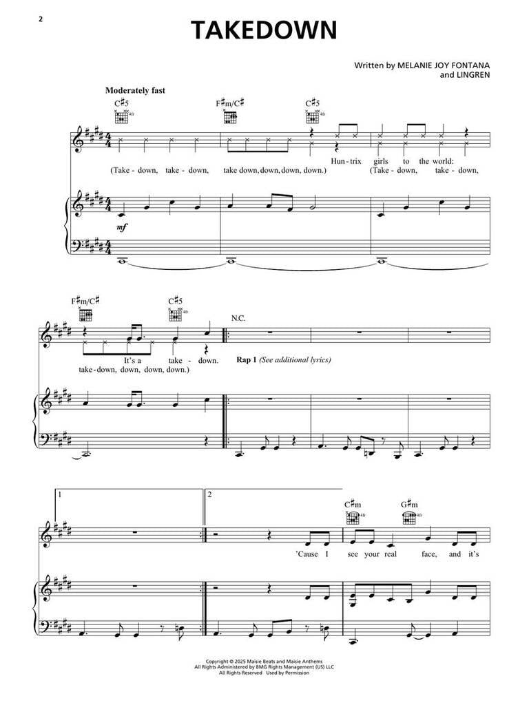 K-Pop Demon Hunters ~ Piano-Vocal-Guitar