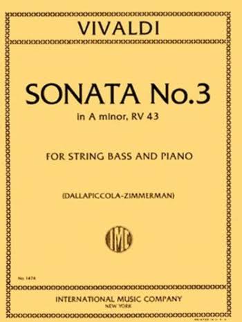 Vivaldi Sonata No3 A minor Bass and Pno