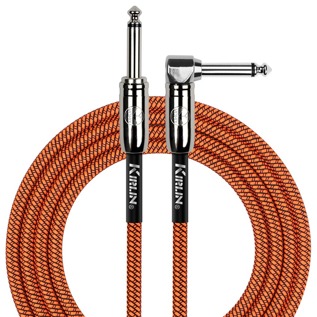 Kirlin Fabric 10ft Straight to Angle Orange Cable