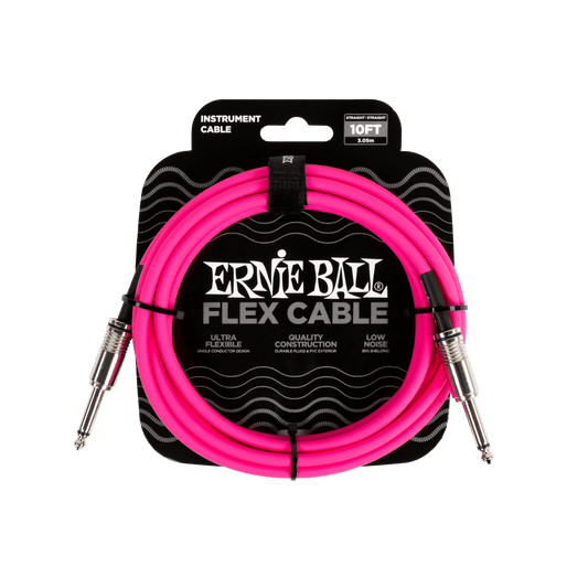 Ernie Ball 10ft Flex Instrument Cable Pink