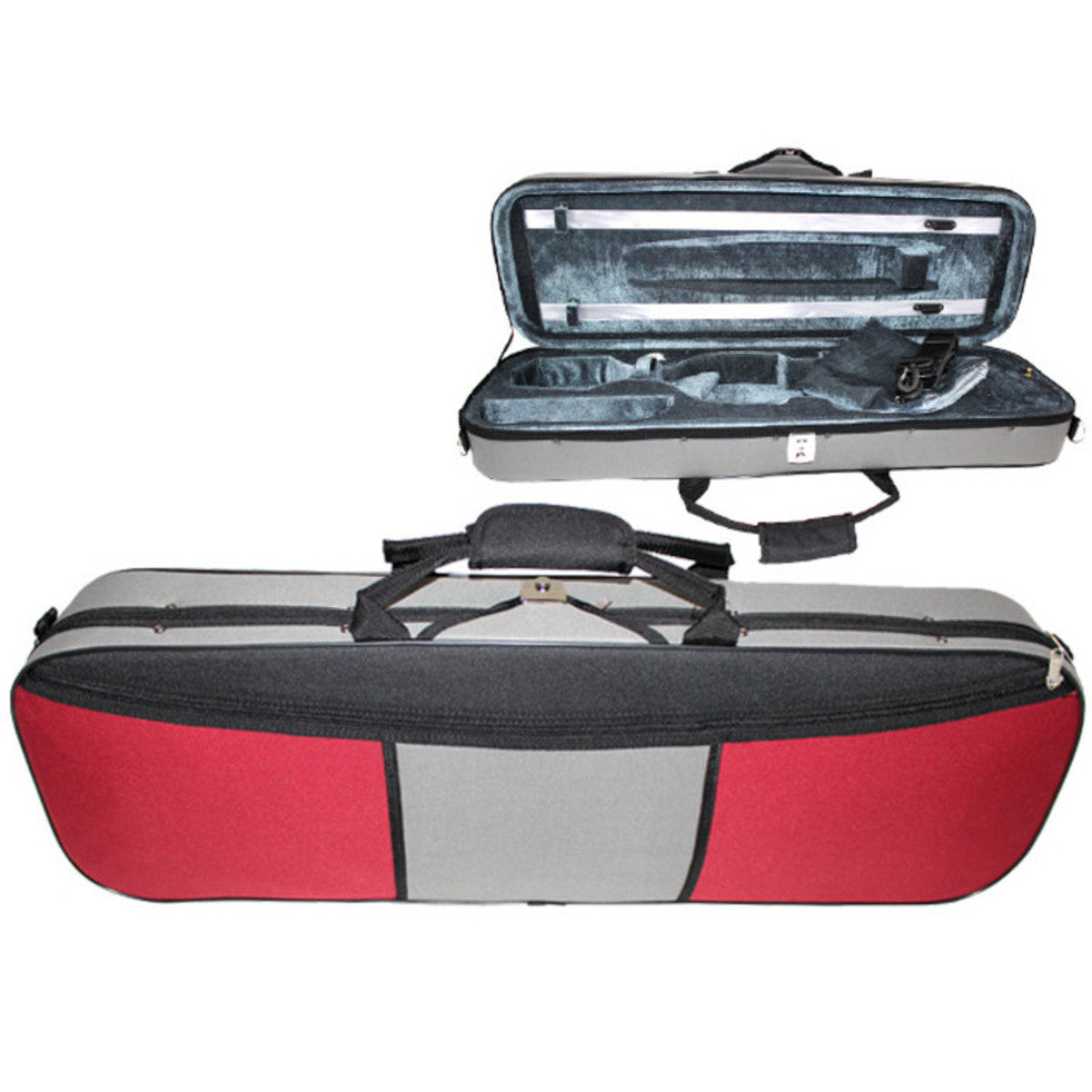Vln Case 4/4 GSJ 2 Tone Oblong Red/Gy SP