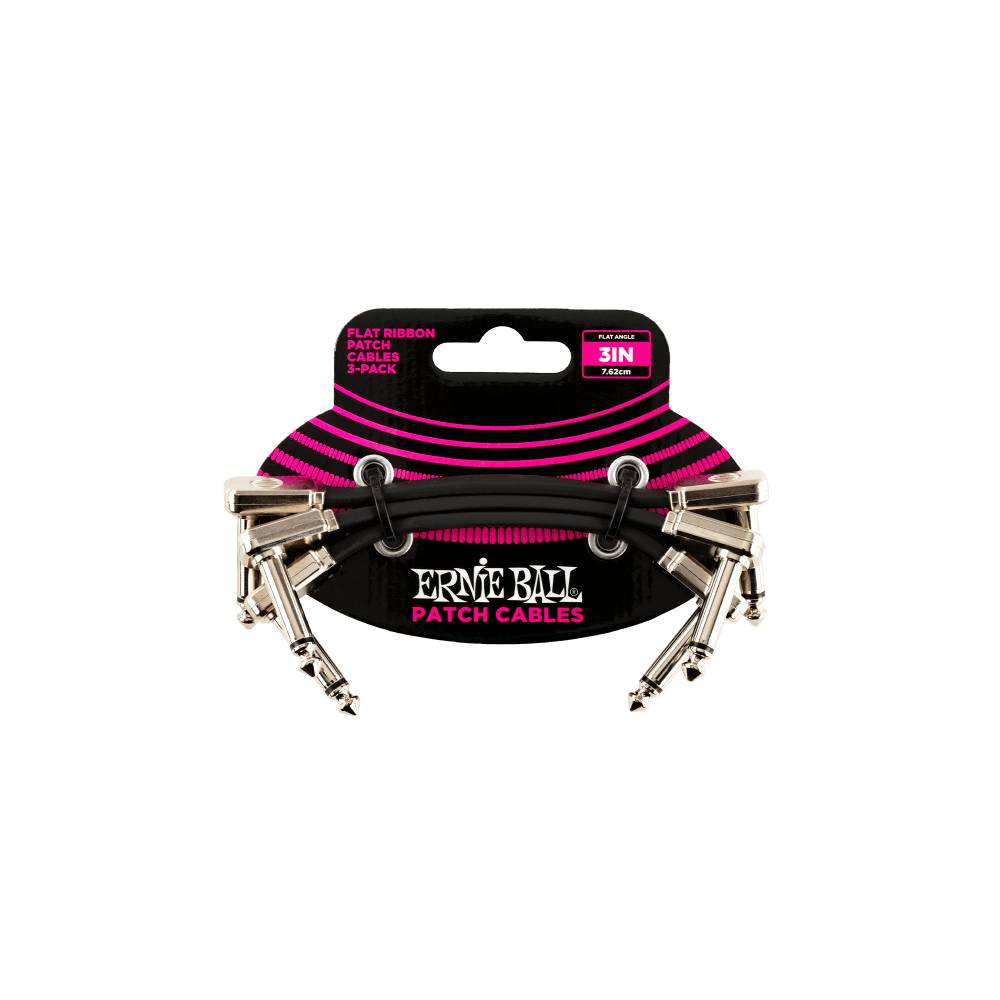 Ernie Ball Patch Cable 3in Flat Ribbon