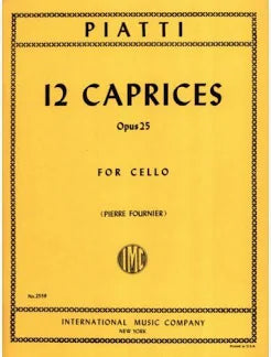 Piatti 12 Caprices Op25 Cello IMC