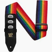 Guitar Strap Ernie Ball Rainbow Pick Holder Strap
