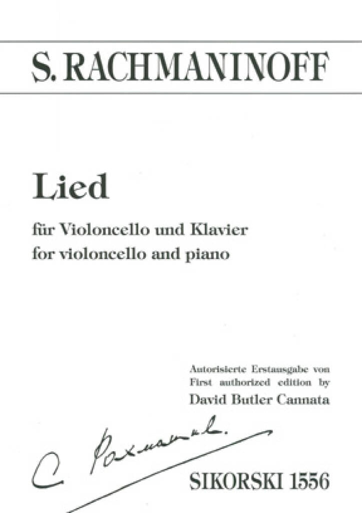 Rachmaninoff Lied Cello Sik