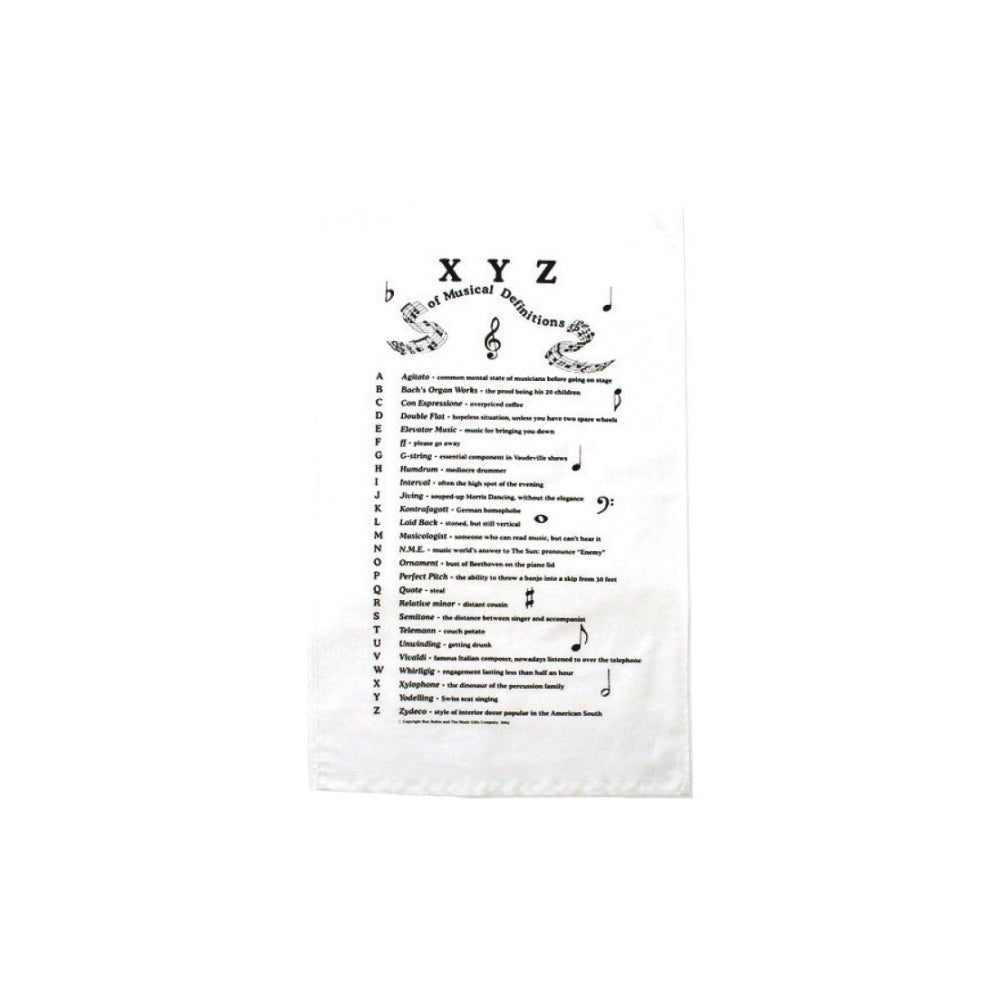 Tea Towel XYZ Musical Definitions