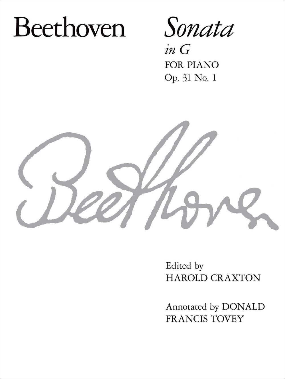 Beethoven Pno Sonata G Op31 No1